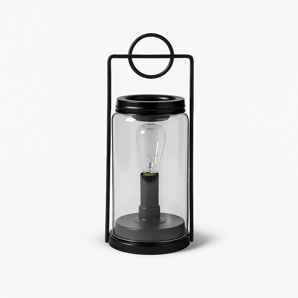 AROMA BURNER: 4.5" X 4.25" X 11"  ELECTROPLATED GLASS, EDISON AROMATHERAPY FURNACE