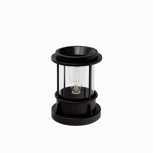 AROMA BURNER: 4.5" X 4.5" X 6" PILLAR EDISON, AROMATHERAPY FURNACE