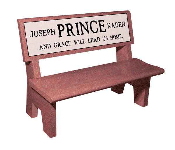 India Red Chair Style Granite Park Bench