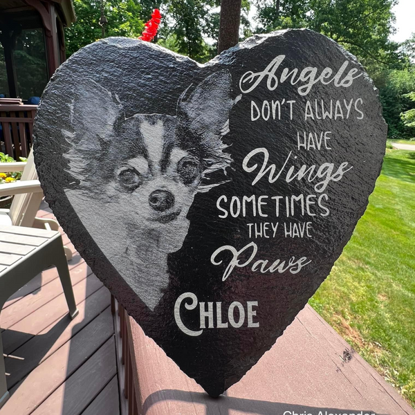 Slate Heart Plaque