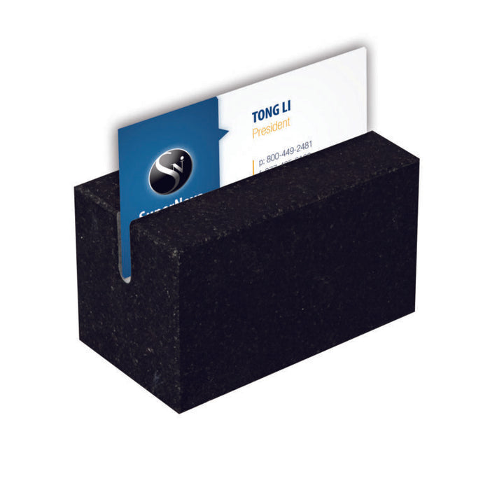 Jet Black Granite Business Card Holder-0