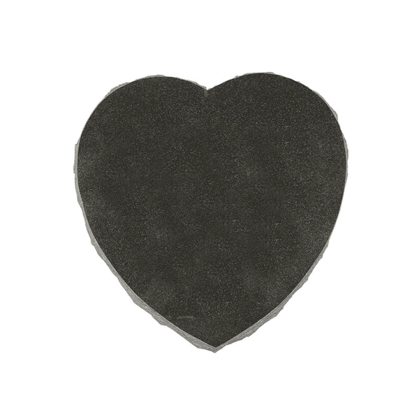 Jet Black Granite Heart Shaped Marker